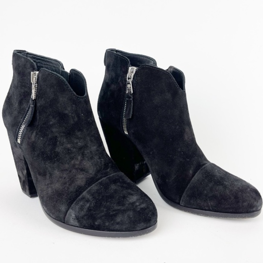 Rag & Bone Margot Black Suede Booties Size 7.5